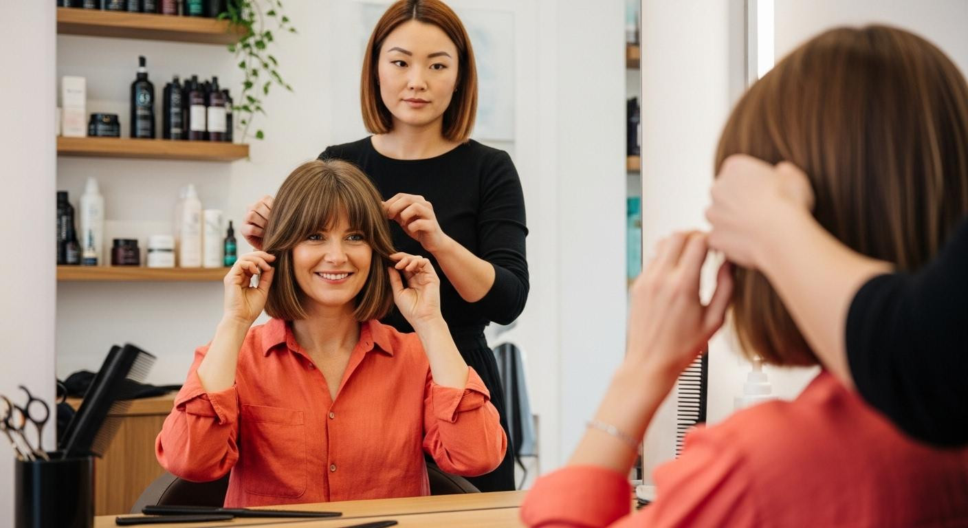 Cette coupe mi-longue avec frange rideau est la plus demandée dans 73% des salons français cet automne