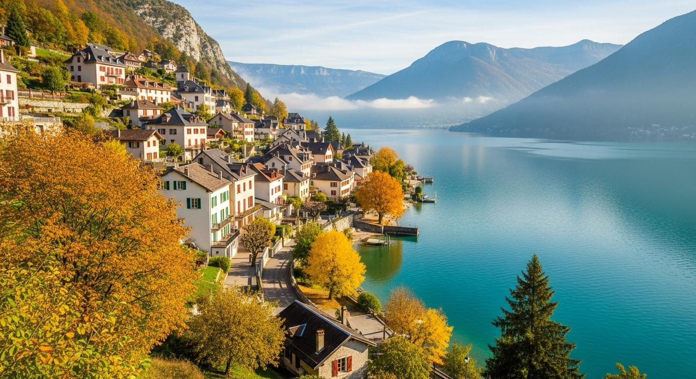 À 5 km d'Annecy, ces villages face au lac échappent à 72% des touristes