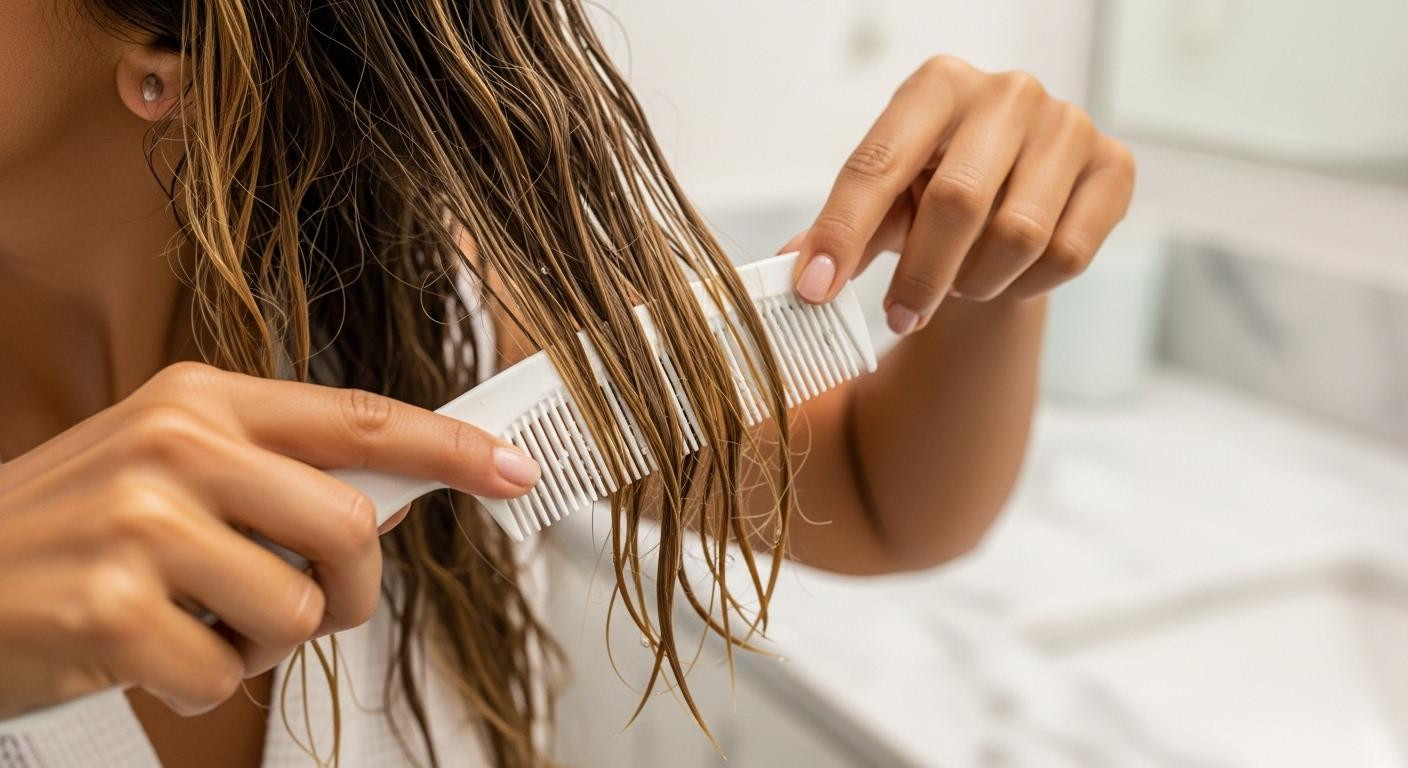 Ces 3 gestes sur cheveux mouillés aggravent la casse de 40% selon les coiffeurs
